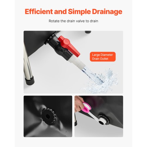 Canvas Fiskdamm Ovanmark Koi Aquarium 470 Gallon med Genomskinlig Panel