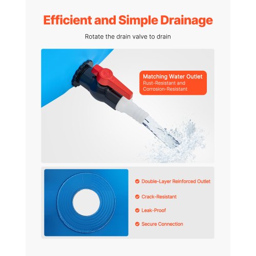 Canvas Fischteich Upland Fish Aquarium 448,8 Gallonen Runder Koiteich (Blau)