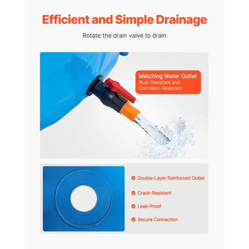 Canvas Fischteich Upland Fish Aquarium 1320 Gallonen runder Koiteich (blau)