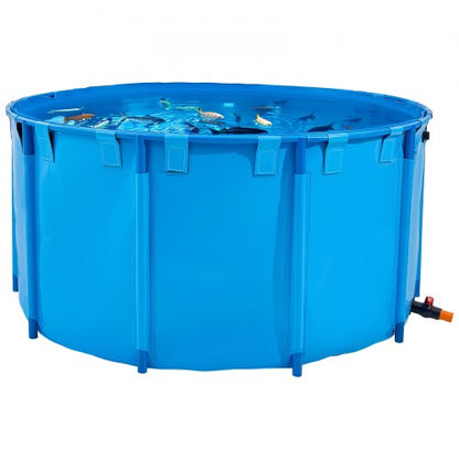 Canvas Fish Pond Upland Fish Aquarium 818 Gallon Round Koi Pond (Blue)