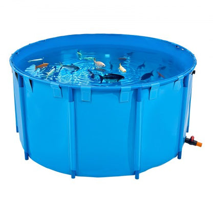 Canvas Fish Pond Upland Fish Aquarium 818 Gallon Round Koi Pond (Blue)