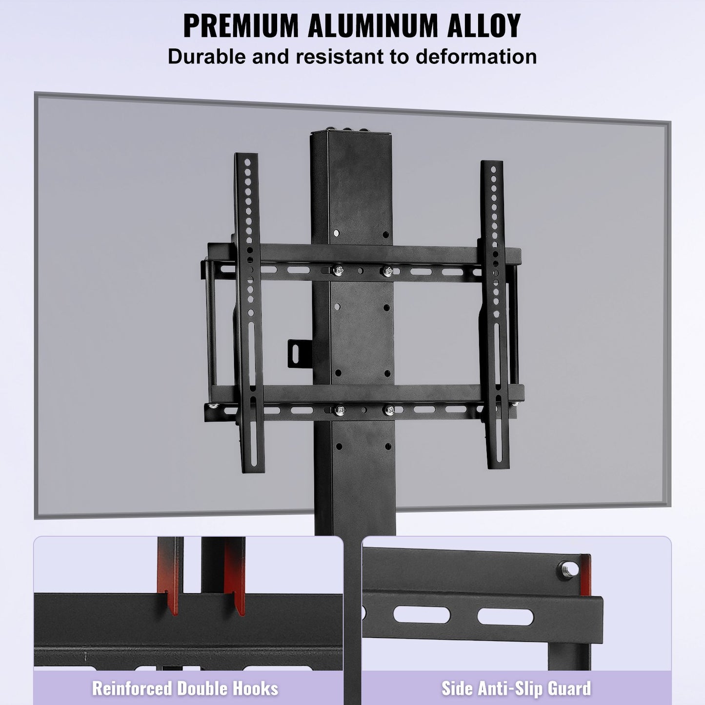 Automated TV Elevator for Up to 50" Screens, 28" Stroke with Adjustable Height from 38" to 65", Remote Controlled, Supports up to 132 lbs