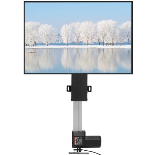 Automated TV Elevator, 31" Stroke for Up to 60" Screens, Adjustable Height 42"-73", Remote Controlled, Supports 132 lbs