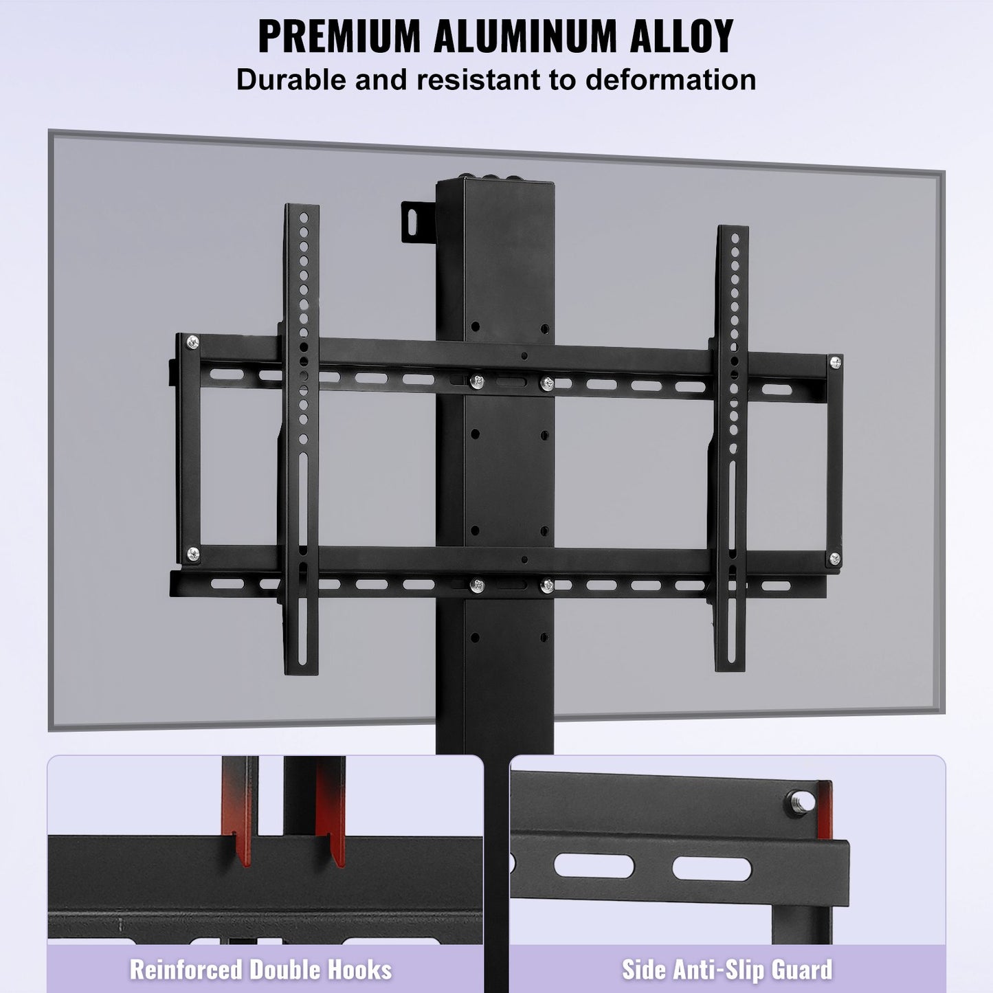 Automated TV Elevator, 31" Stroke for Up to 60" Screens, Adjustable Height 42"-73", Remote Controlled, Supports 132 lbs