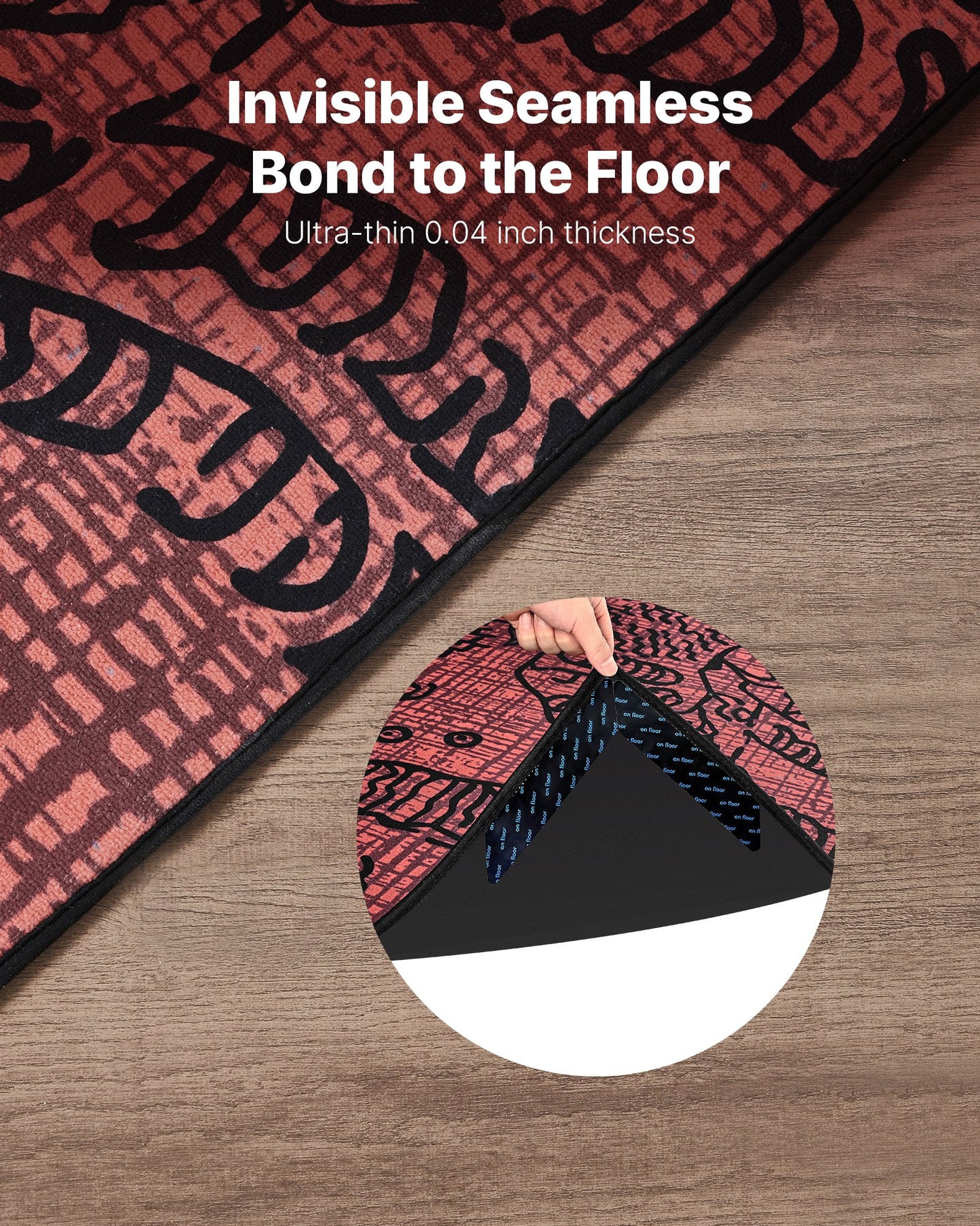 Rug Gripper, 12 PCS, Strong Adhesive and Residue-Free, Double Sided Non-Slip Carpet Stickers for Area Rugs, Keep Corners from Curling and Bunching, for Holding Rugs in Place on Hardwood Floors