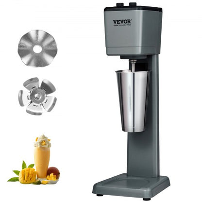 Milkshake Maker Machine, 375W Commercial Milk Shake Maker Mixer, Single Head Drink Mixer Blender Machine, 3-Speed Milkshake Blender with 27.7oz Stainless Steel Cup for Commercial