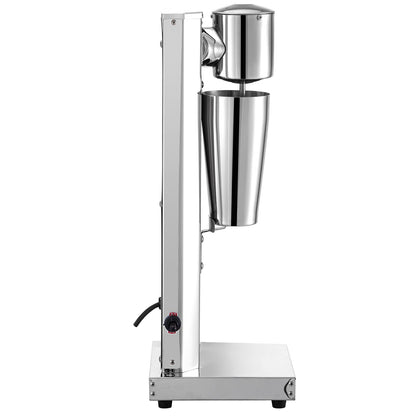 Milkshake Maker Kit, Stainless Steel Electric Milkshake Maker, 180W Milkshake Machine, Single Head Classic Milkshake Maker with 800ml Cup, Silver Milkshake Maker Machine, 2 Speed Adjustable