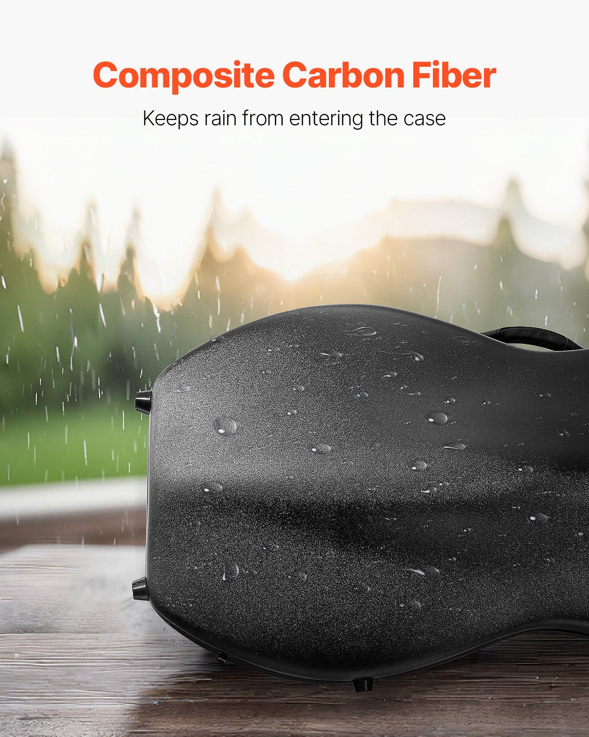 4/4 Full Size Cello Case, Composite Carbon Fiber, Lightweight Portable Travel Carrying Bag, with Plush Lining, Dual Shoulder Straps, Anti-Scratch, Professional Cello-Shape, for Cello, Black