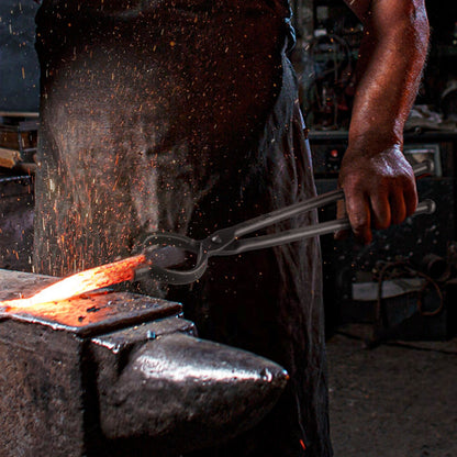 Blacksmith Tongs, 18” 4 PCS, V-Bit Bolt Tongs, Wolf Jaw Tongs, Z V-Bit Tongs and Gripping Tongs, Carbon Steel Forge Tongs with A3 Steel Rivets, for Beginner and Seasoned Blacksmiths, Bladesmiths