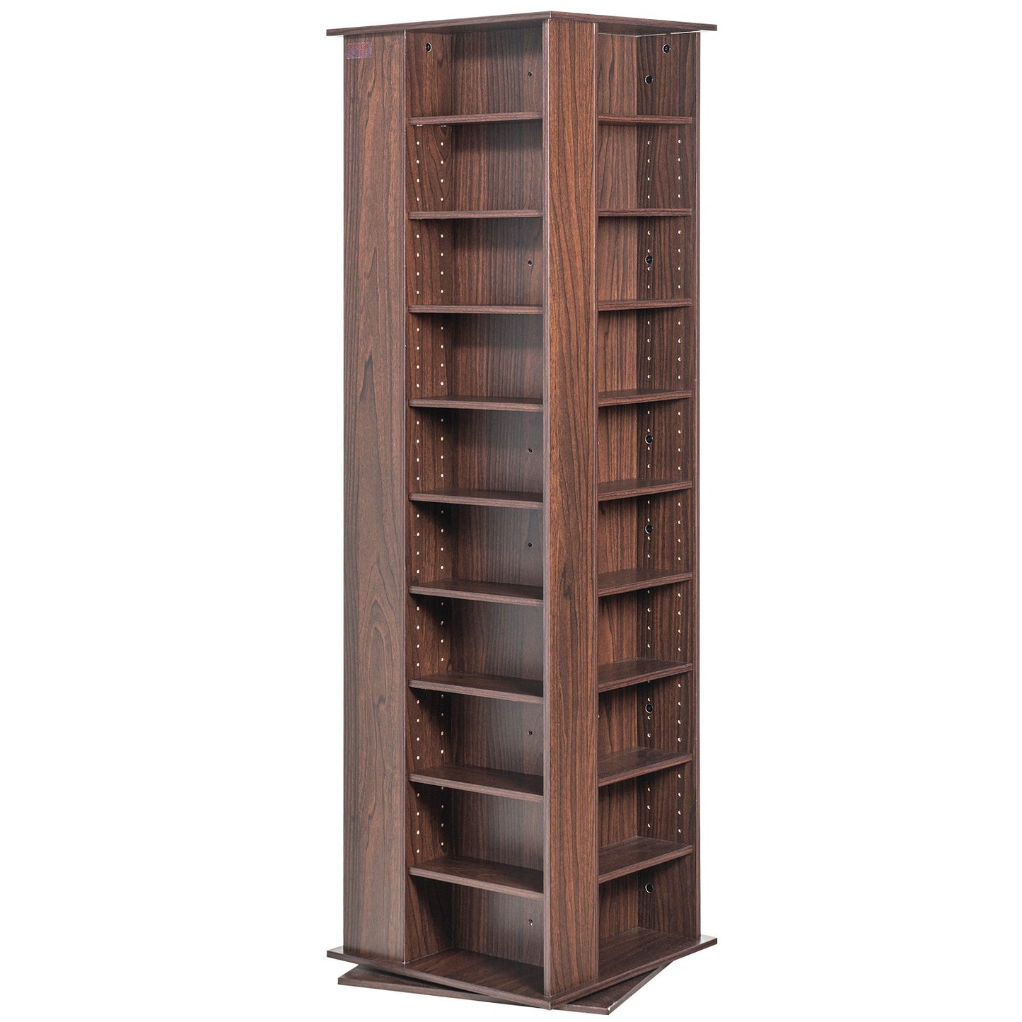 Drehbarer Medienturm, 4-seitig drehbar, 1040 CDs, Espresso