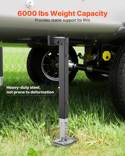 RV Follow Fifth Wheel Landing Gear Leg 179014, 32.5-Inch 5th Wheel Landing Gear Universal Replacement Compatible with Lippert Venture, Atwood, Stromberg Carlson Systems, with Pin and Base, Black