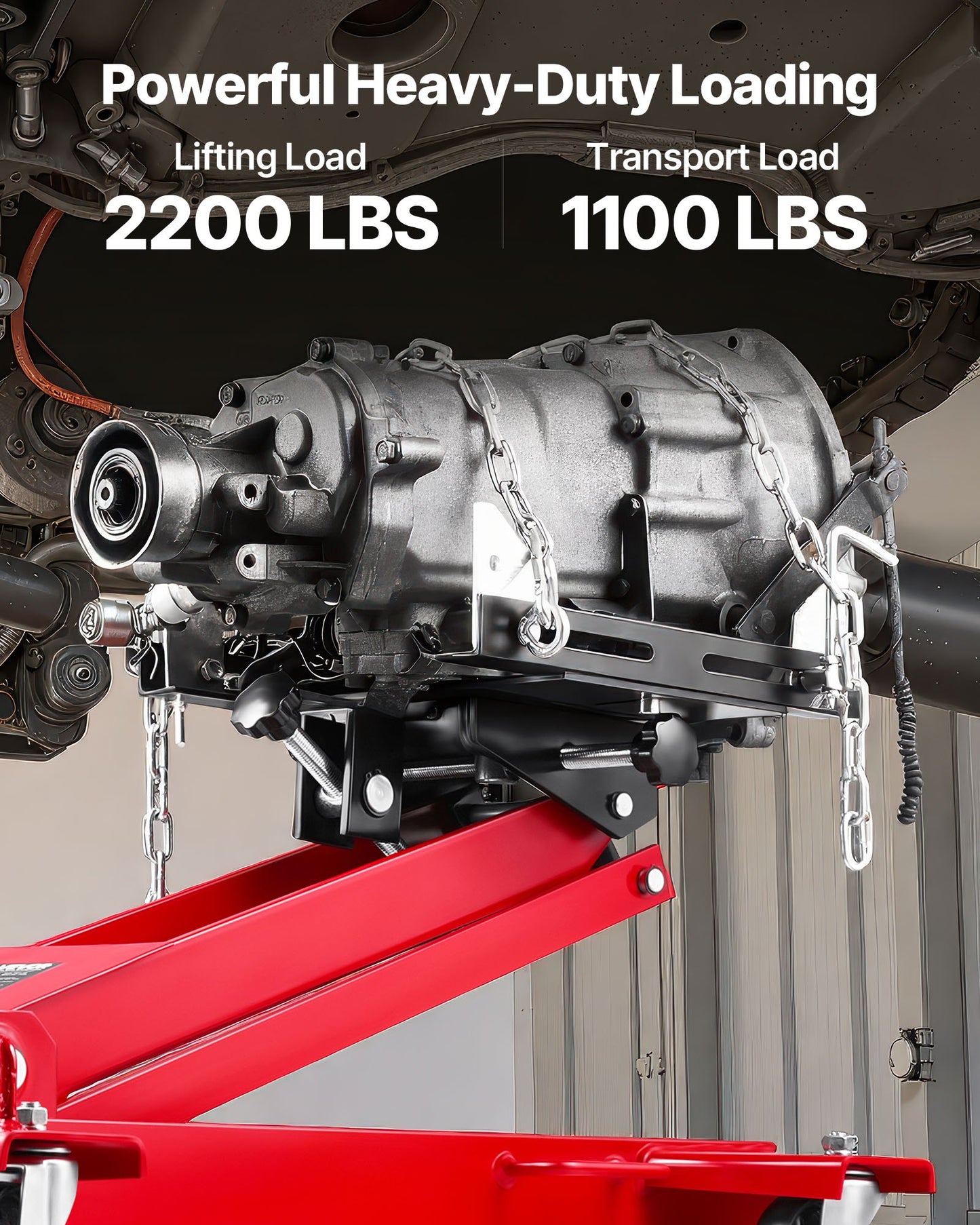 Low Profile Floor Jack, 2200 lbs / 1 Ton Lifting Capacity Telescoping Transmission Floor Jack, 7.28-27.6 in Lifting Height, Flexible 360° Swivel wheels, Heavy-Duty Lift Hoist for Garage/Shop