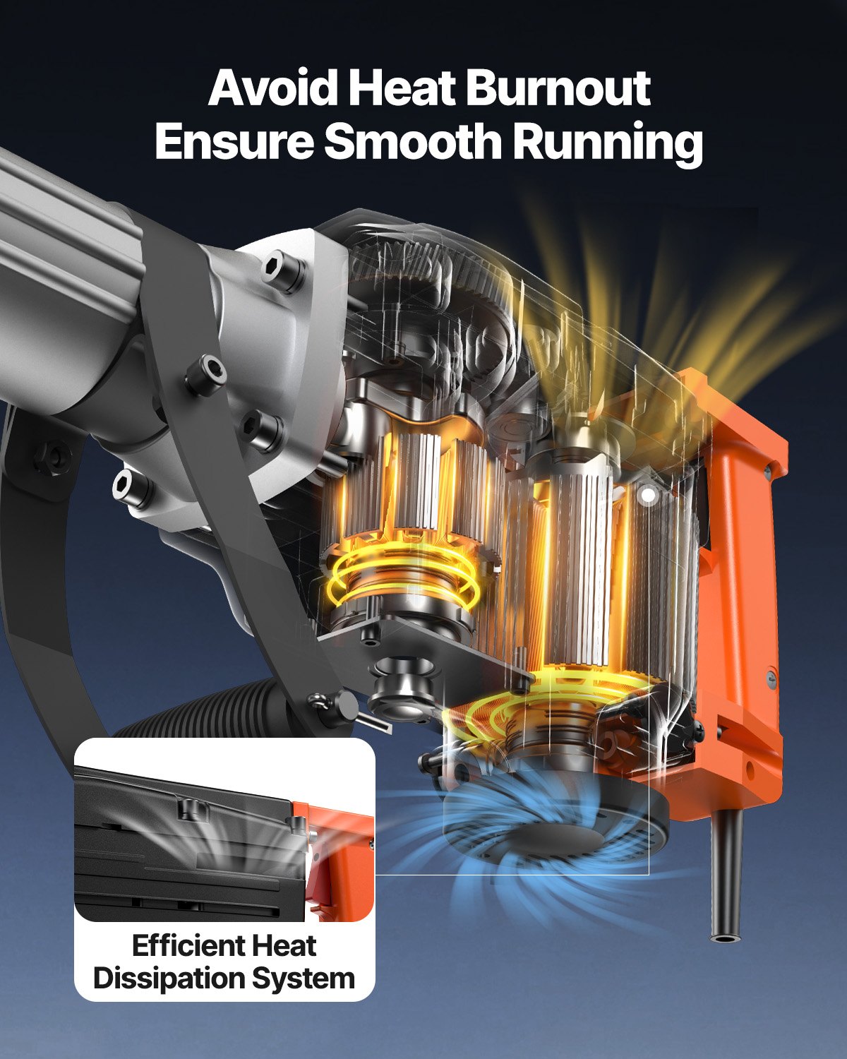 Demolition Jack Hammer, 2200W Jack Hammer Concrete Breaker, 1350 BPM Heavy Duty Electric Jack Hammer, 4pcs Chisels Bit with Case, Black