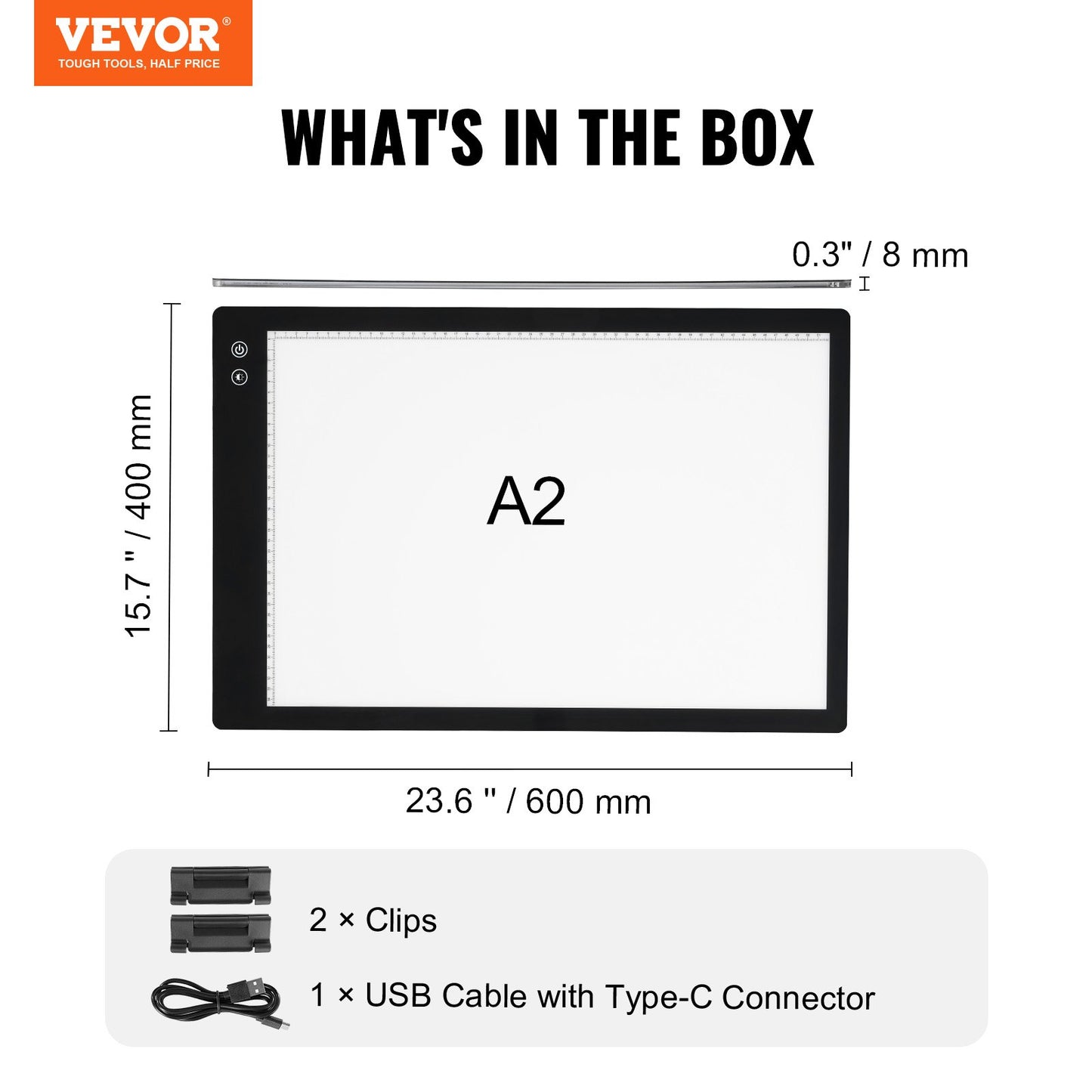 A2 LED-Lichttafel, wiederaufladbares Tracing Pad, 6 Helligkeitsstufen dimmbar