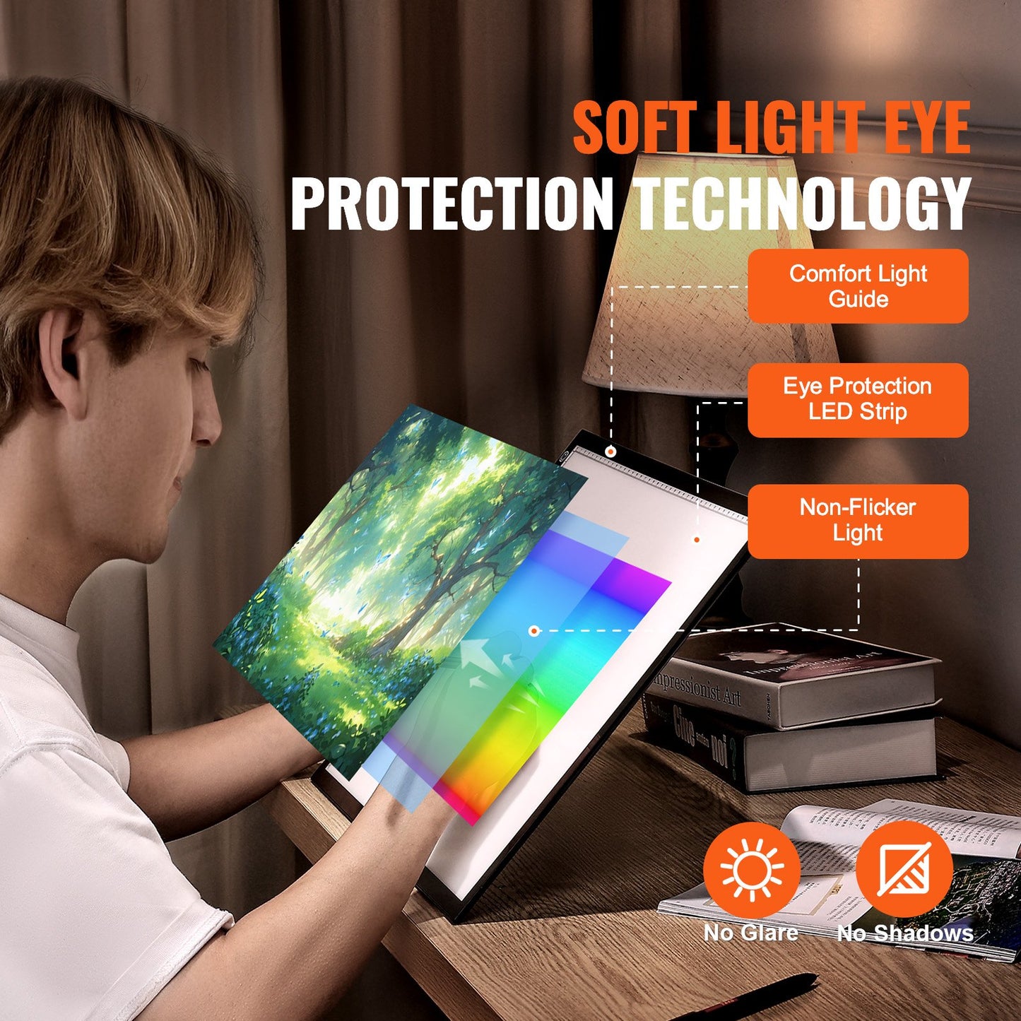 A3 LED Light Board USB-driven Tracing Pad 3 nivåer Dimbar Ljusstyrka