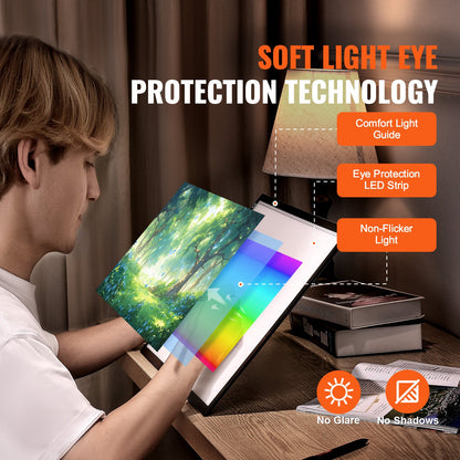 A3 LED Light Board USB-driven Tracing Pad 3 nivåer Dimbar Ljusstyrka