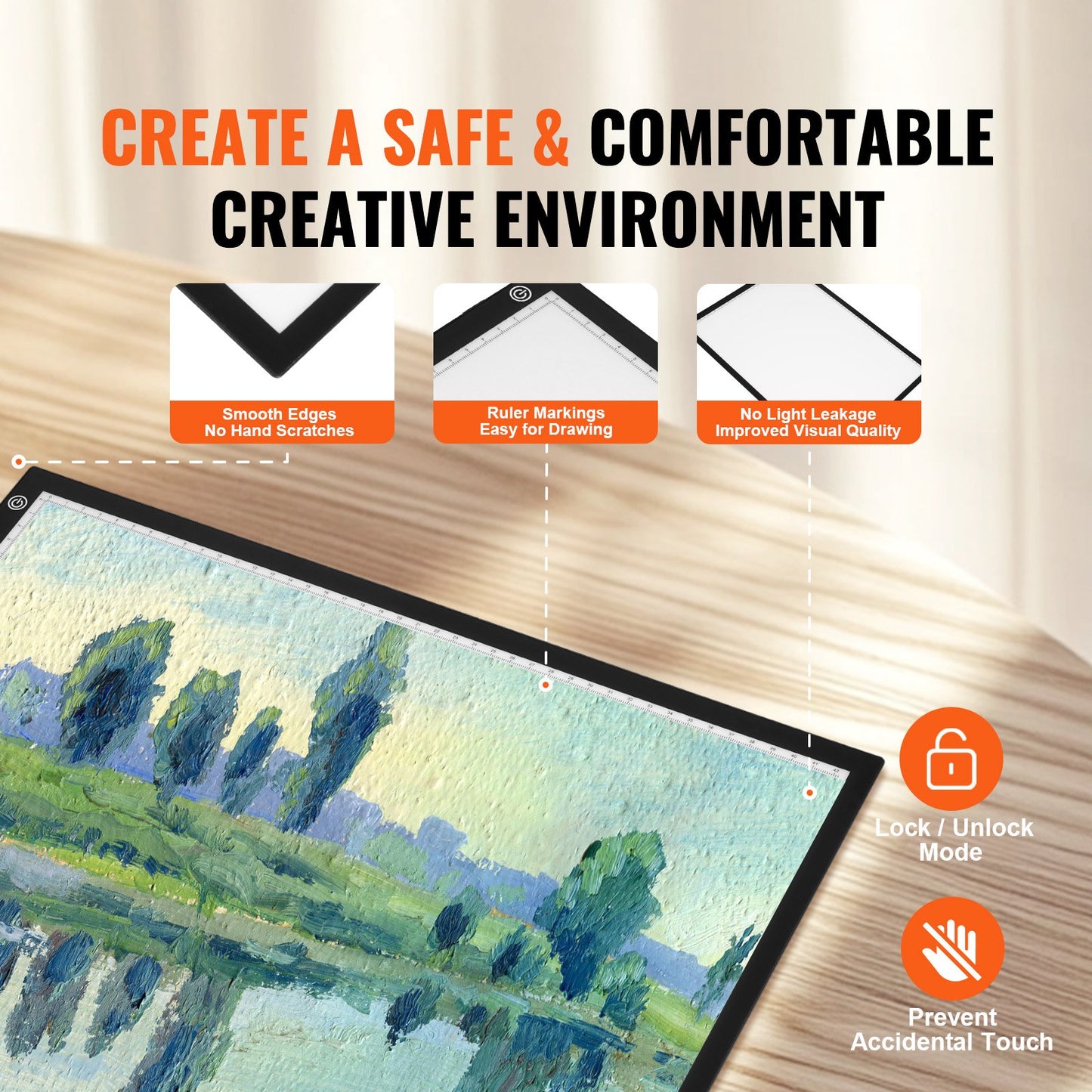 A3 LED Light Board USB-driven Tracing Pad 3 nivåer Dimbar Ljusstyrka