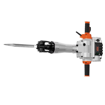 Demolition Jack Hammer, 2100W Electric Jackhammer Heavy Duty, 1650 BPM Industrial-Grade Jack Hammer Concrete Breaker, with 1 Point Chisel, 1 Flat Chisel, Gloves and Goggles