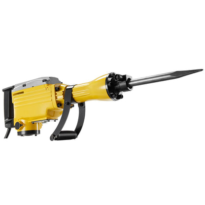 Demolition Jack Hammer, 2200W Electric Jackhammer Heavy Duty, 1350 BPM Jack Hammer Concrete Breaker, with 1 Point Chisel, 1 Flat Chisel, Storage Case, Gloves and Goggles, for Demolition