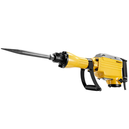Demolition Jack Hammer, 2200W 1350 BPM Jack Hammer Concrete Breaker, Heavy Duty Electric Jack Hammer 4pcs Chisels Bit with Gloves, 360° Swiveling Front Handle for Trenching and Breaking Holes