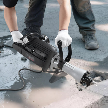 Demolition Jack Hammer, 2800 W Powerful Electric Jackhammer, 1200 BPM Concrete Breaker with 3 Chisels, a Clay Spade, Carrying Case, Gloves, for Concrete, Wall, Brick, Tile and Foundation
