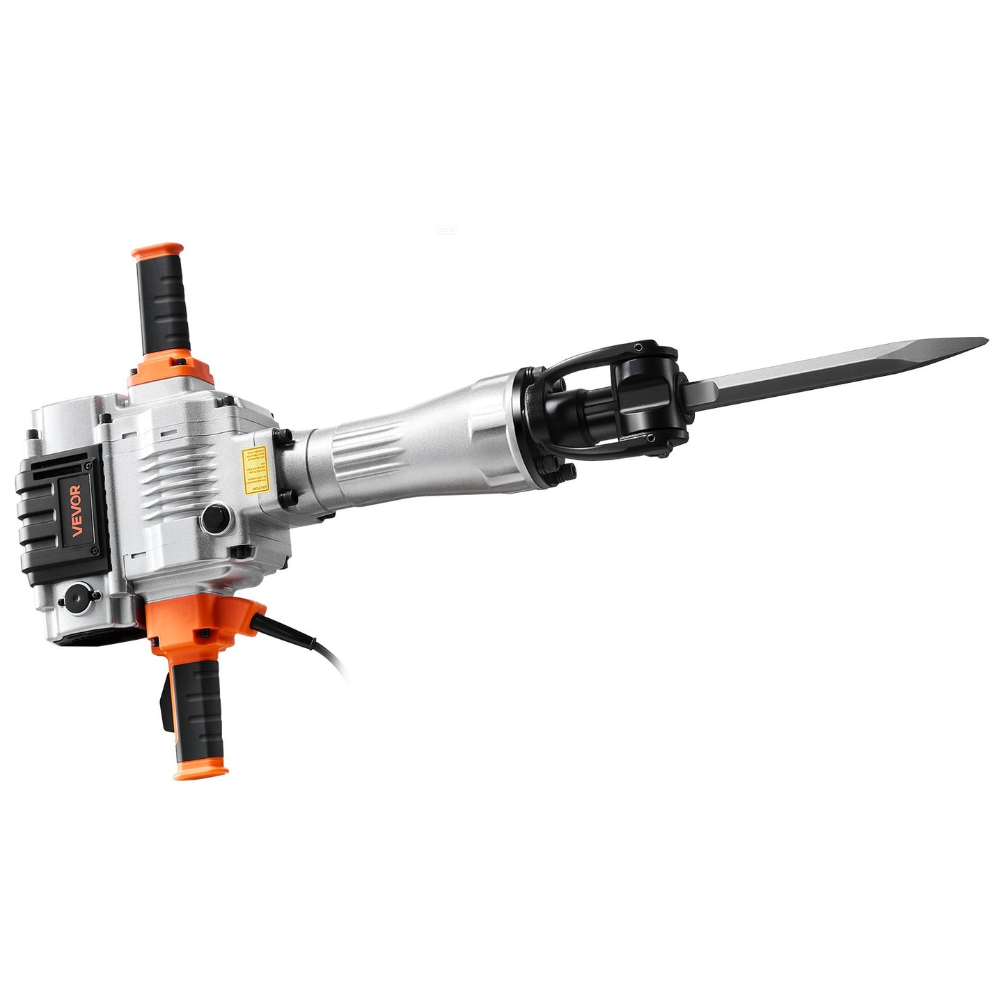 Demolition Jack Hammer, 2100 W Powerful Electric Jackhammer, 1650 BPM Concrete Breaker with 2 Point Chisels, 2 Flat Chisels, Hand Trolley, Gloves, for Concrete, Wall, Brick, Tile and Foundation