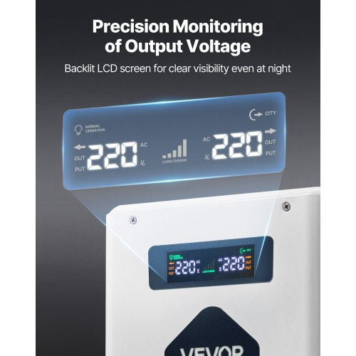 Spänningsomvandlare, 2000VA, Kraftig spänningsomvandlare, 110V till 220V transformator, med 2 EU-uttag, USB-utgång, LCD-display, temperaturskydd, för 220V-apparater |  EU