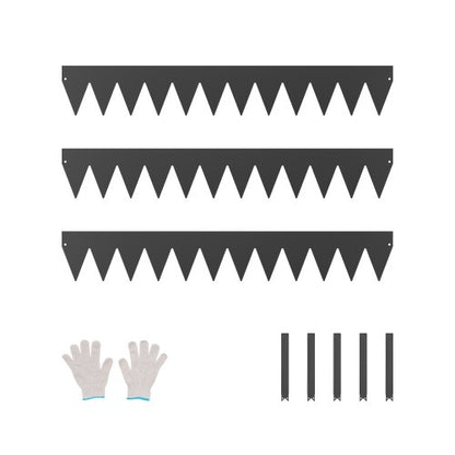 Stahlkanten, 3er-Pack, 40 x 6 Zoll, rostbeständige Gehwegtrennwand