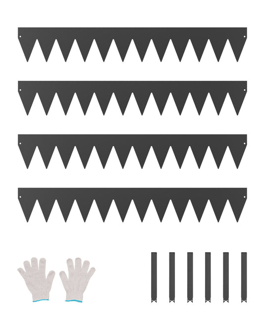 Stål Landskapskant 4-pack 40 x 6 i rostbeständig vägavdelare