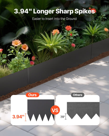 Steel Landscape Edging 4-Pack 40 x 12 Inch Rust Resistant Pathway Divider