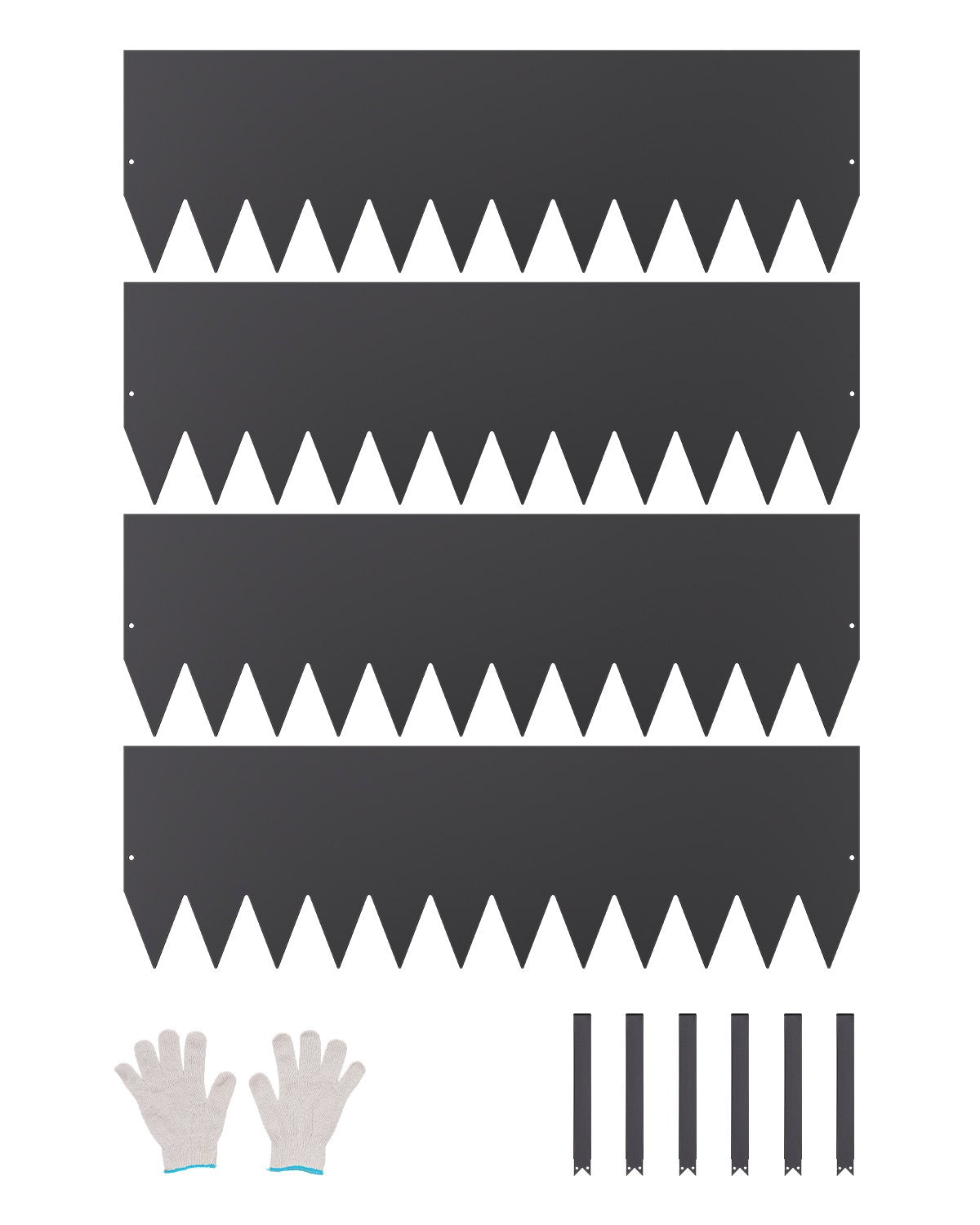 Steel Landscape Edging 4-Pack 40 x 12 Inch Rust Resistant Pathway Divider