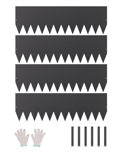 Steel Landscape Edging 4-Pack 40 x 12 Inch Rust Resistant Pathway Divider