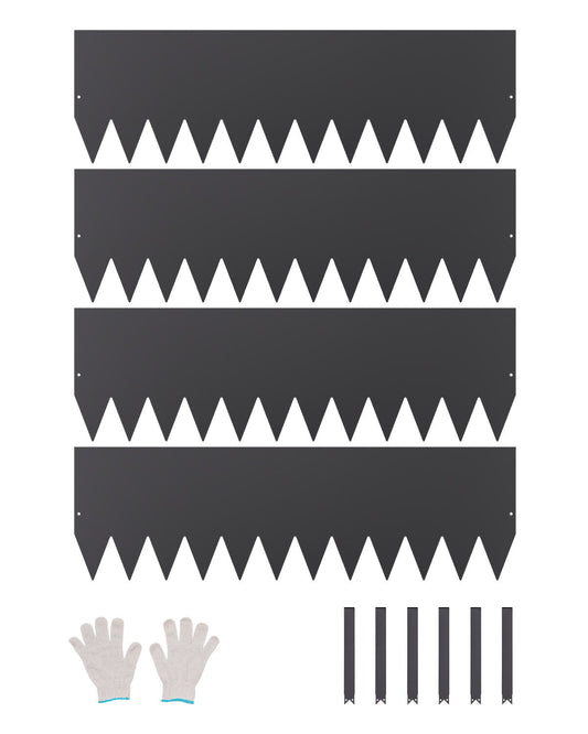 Stål Landskapskant 4-pack 40 x 12 tum Rostbeständig Pathway Divider