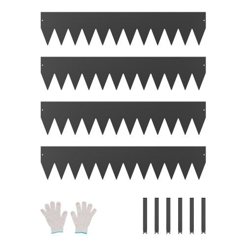 Steel Edging 4-Pack 40 x 8 Inch Rust Resistant Walkway Divider | EU