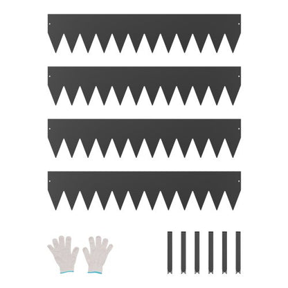 Steel Edging 4-Pack 40 x 8 Inch Rust Resistant Walkway Divider | EU