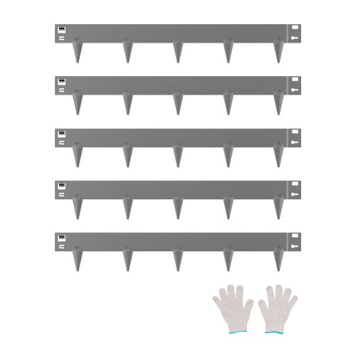Stål Landskapskant 5-pack 39 x 3 tum Rostbeständig för Yard mörkgrå |  EU
