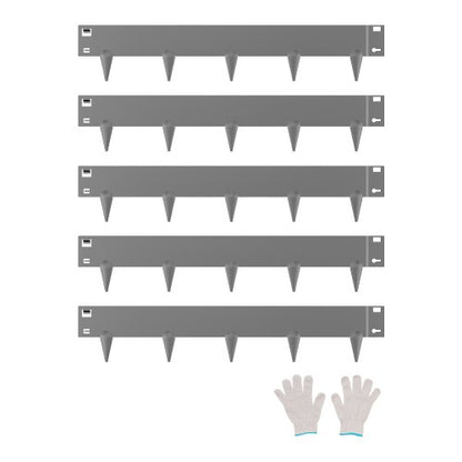 Steel Landscape Edging, 5 Packs 39 x 4 in Rust-Resistant Metal Landscape Edging, Bendable Garden Edging Border, Heavy Duty Lawn Edging, Easy-to-Install, Flower Bed Yard Pathway Divider Dark Gray