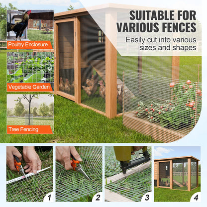 Hårdvaruduk, 1/2 tum 24 tum x 25 fot 19 gauge, varmförzinkad trådnätrulle, kycklingtrådsstängsel, trådnät för kaninburar, trädgård, små gnagare