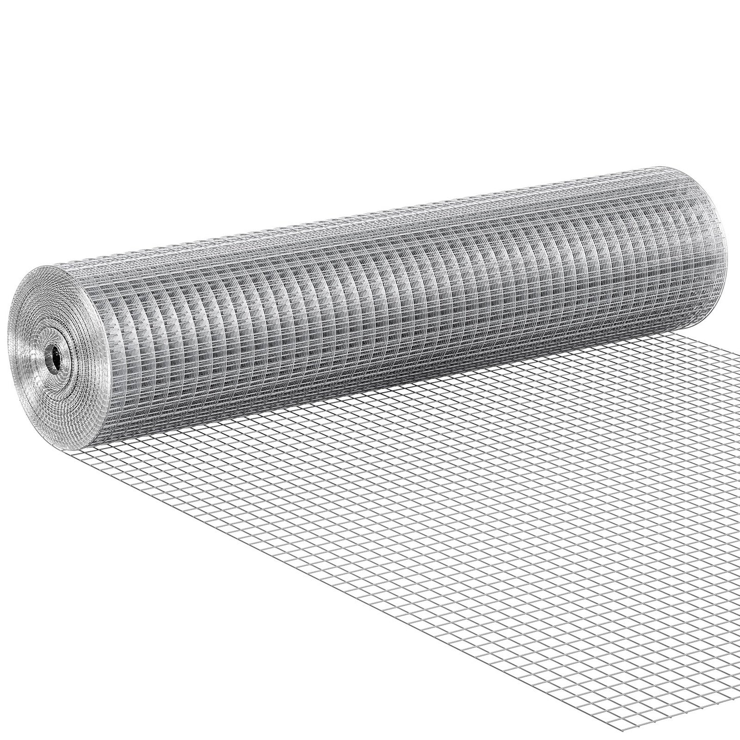 Hårdvaruduk, 1/2 tum 24 tum x 25 fot 19 gauge, varmförzinkad trådnätrulle, kycklingtrådsstängsel, trådnät för kaninburar, trädgård, små gnagare