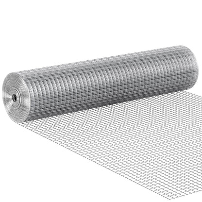 Hårdvaruduk, 1/2 tum 24 tum x 25 fot 19 gauge, varmförzinkad trådnätrulle, kycklingtrådsstängsel, trådnät för kaninburar, trädgård, små gnagare
