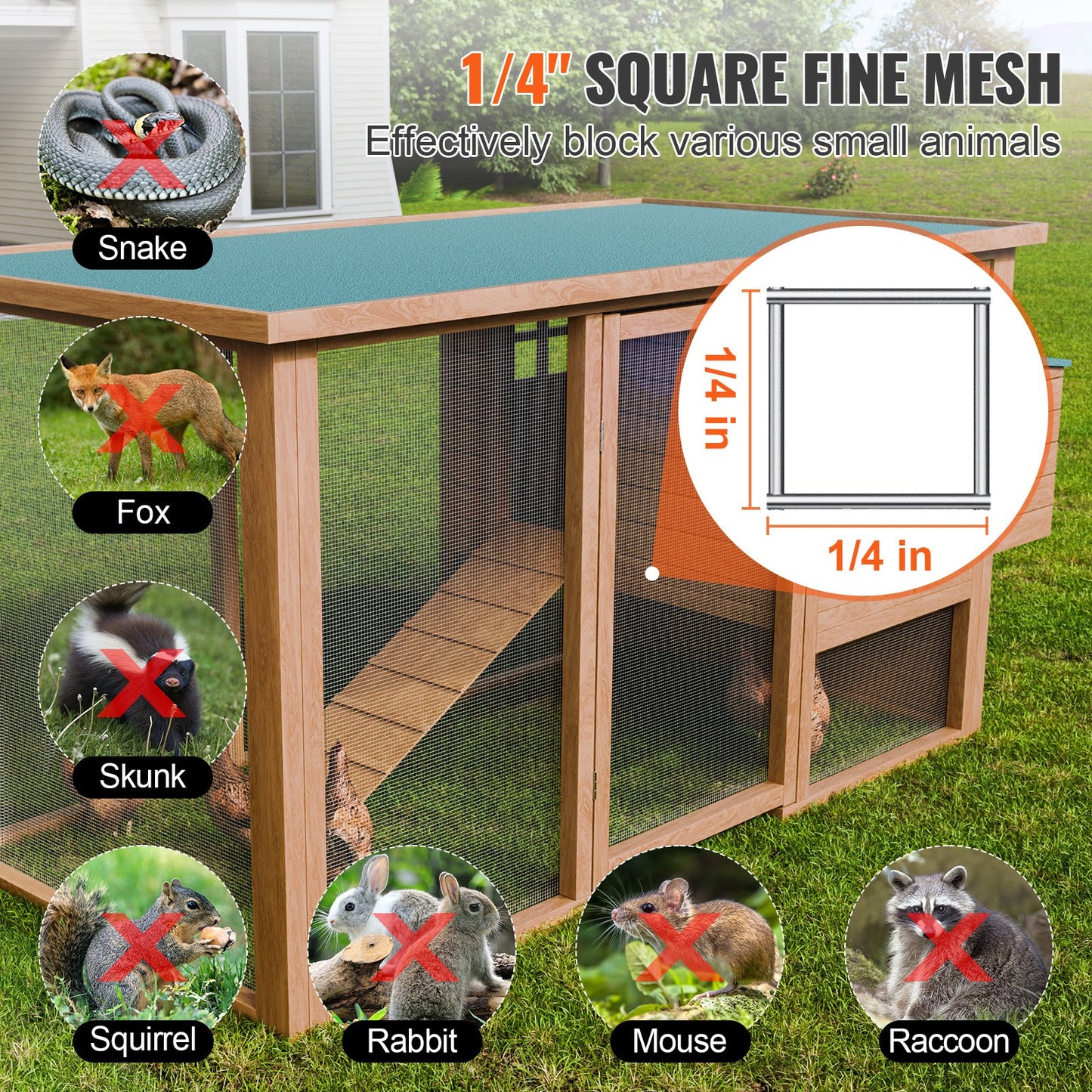 Hardware Cloth, 1/4 inch 48in x 100 ft 23 Gauge, Hot Dipped Galvanized Wire Mesh Roll, Chicken Wire Fencing, Wire Mesh for Rabbit Cages, Garden, Small Rodents