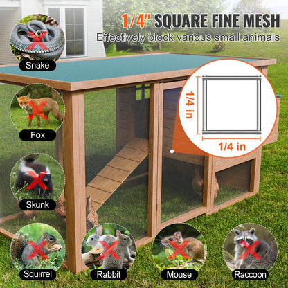 Hardware Cloth, 1/4 inch 48in x 50 ft 23 Gauge, Hot Dipped Galvanized Wire Mesh Roll, Chicken Wire Fencing, Wire Mesh for Rabbit Cages, Garden, Small Rodents