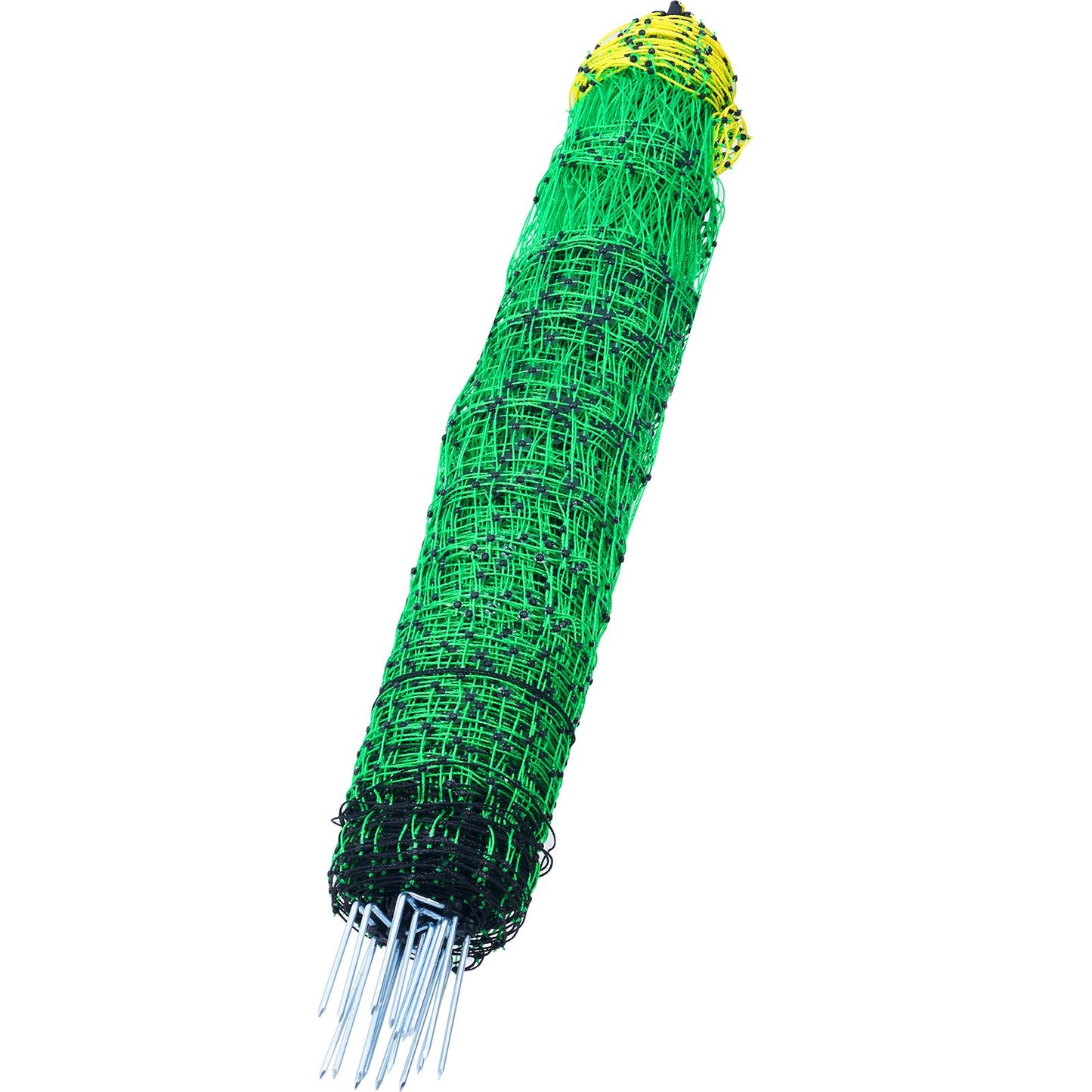 Electric Fence Net, 42" H x 164" L, PE Mesh Fence with Posts and Double Spikes, Portable Net for Goats, Sheep, Lambs, Deer, Pigs, Dogs, Used in Backyards, Farms and Ranches