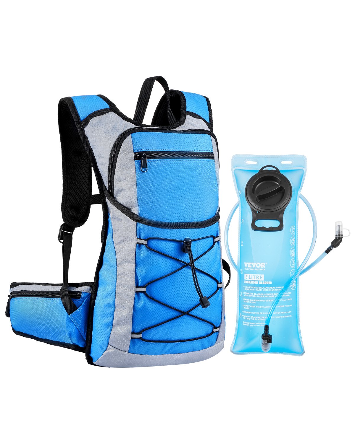 Hydration Pack Ryggsäck 3L TPU Water Bladder cykling Vandring Löpning Camping