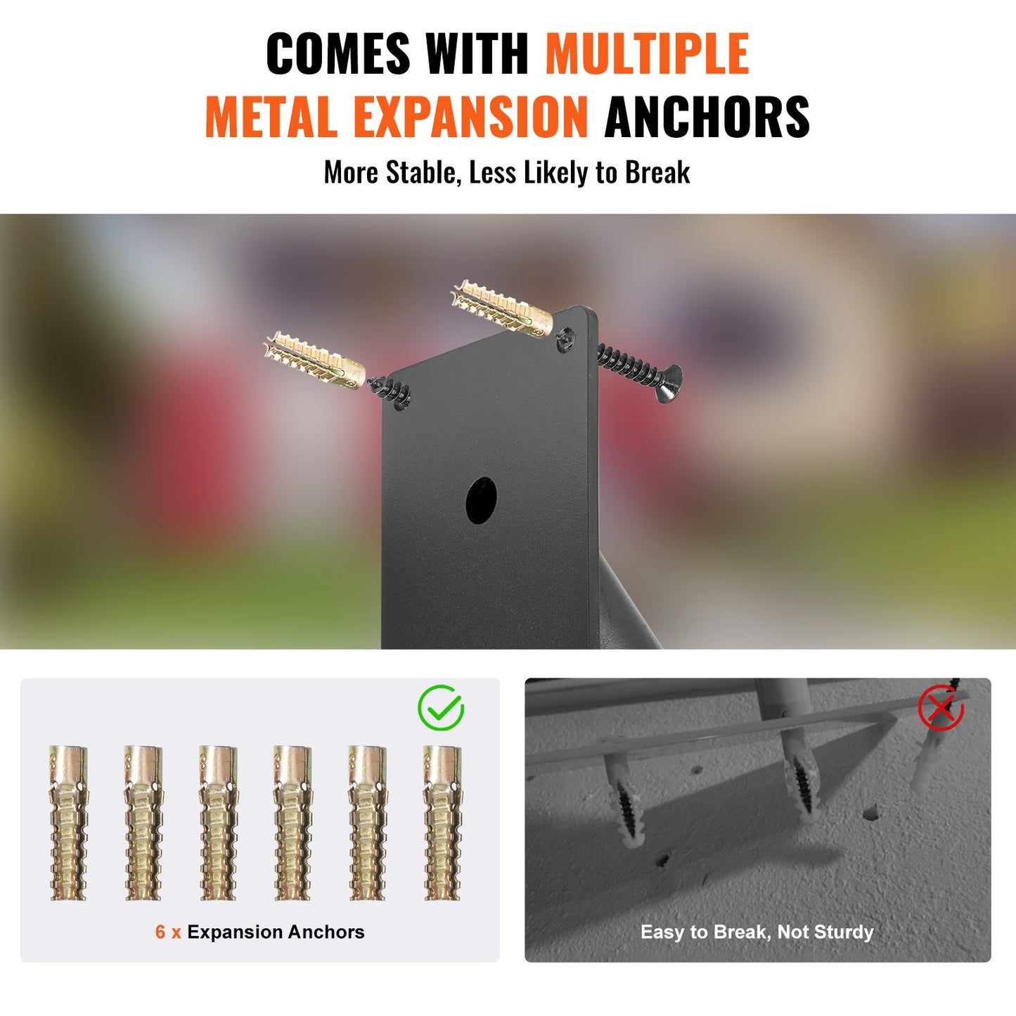 Handläufe für Außentreppen, 48,9 cm, wandmontiertes Sicherheitsgeländer für 1–2 Stufen