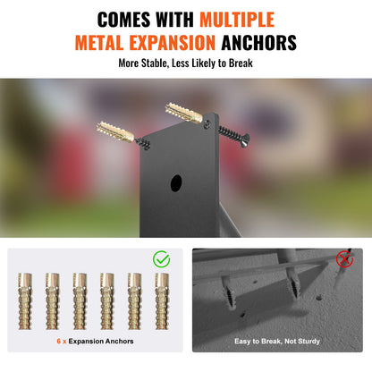 Handläufe für Außentreppen, 48,9 cm, wandmontiertes Sicherheitsgeländer für 1–2 Stufen