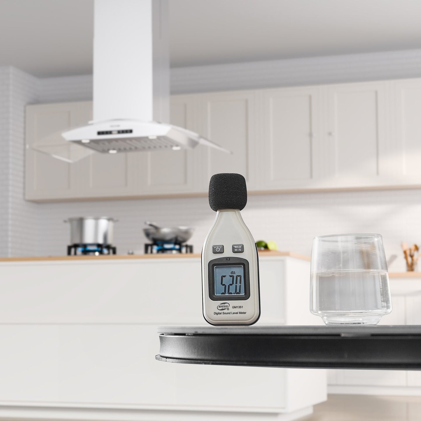 Range Hood, 30 inch Chimney-Style Ceiling Mount Vent, 800 CFM Stainless Steel Kitchen Stove Hood with Gesture & Touch Control, LED Light, Baffle Filters, Ducted/Ductless Convertible