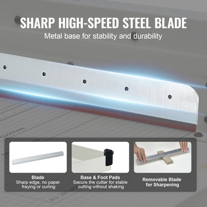 Pappersskärare 17" A3-giljotinpappersskärare 400 arks kapacitet metallbas