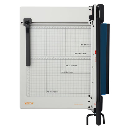 Pappersskärare 17" A3-giljotinpappersskärare 400 arks kapacitet metallbas