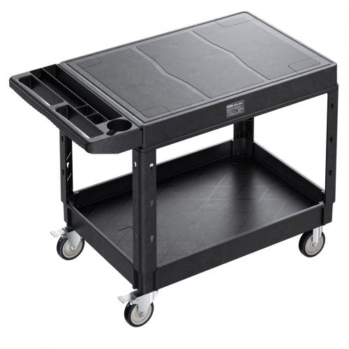 2-hylls Utility Cart 550 lbs 37 x 25,4-tums servicevagn med hjul |  EU